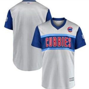 Men Chicago Cubs Gray 2019 MLB Little League Classic Stitched MLB Jersey