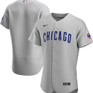 Men Chicago Cubs Grey Flex Base Stitched MLB Jersey