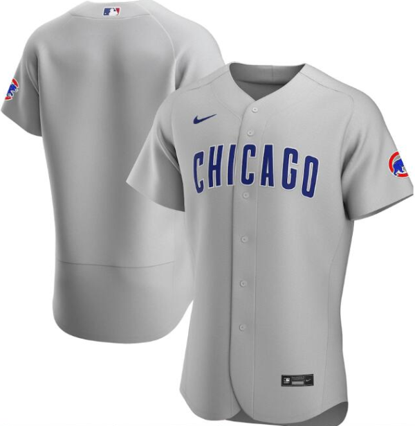 Men Chicago Cubs Grey Flex Base Stitched MLB Jersey