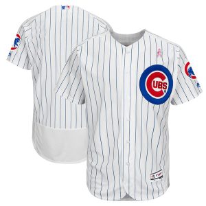 Men Chicago Cubs White 2018 Mother's Day Flexbase Stitched MLB Jersey