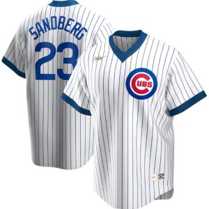 Men Chicago Cubs White #23 Ryne Sandberg 2020 New Cool Base Stitched MLB Jersey