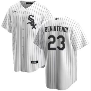 Men Chicago White Sox #23 Andrew Benintendi White Cool Base Stitched Jersey