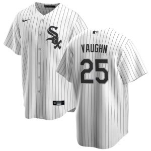 Men Chicago White Sox #25 Andrew Vaughn White Cool Base Stitched Jersey