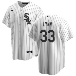 Men Chicago White Sox #33 Lance Lynn White Cool Base Stitched Jersey