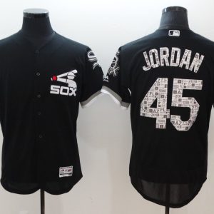 Men Chicago White Sox #45 Michael Jordan Black 2018 Spring Training Flexbase Stitched MLB Jersey