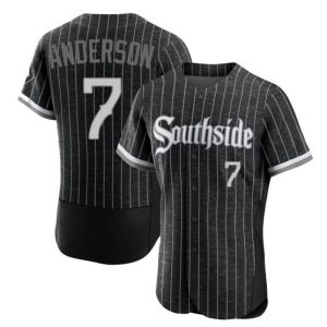 Men Chicago White Sox #7 Tim Anderson 2021 City Connect Flex Base Stitched Jersey