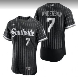 Men Chicago White Sox #7 Tim Anderson City Connect Flex Base Stitched Jersey