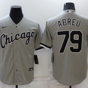 Men Chicago White Sox #79 Jose Abreu Grey Cool Base Stitched Jersey