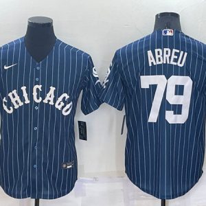 Men Chicago White Sox #79 Jose Abreu Navy Cool Base Stitched Jersey