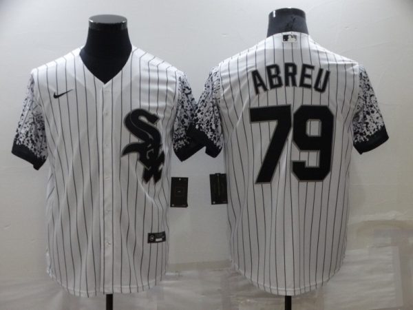 Men Chicago White Sox #79 Jose Abreu White City Connect Cool Base Stitched Jersey