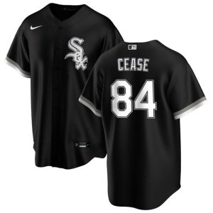 Men Chicago White Sox #84 Dylan Cease Black Cool Base Stitched Jersey