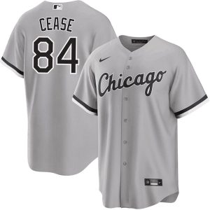 Men Chicago White Sox #84 Dylan Cease Gray Cool Base Stitched Jersey