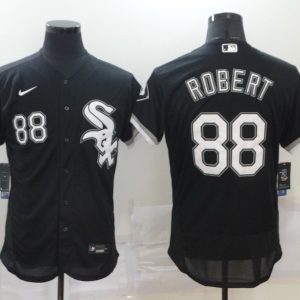 Men Chicago White Sox #88 Luis Rober Black Flex Base Stitched MLB Jersey