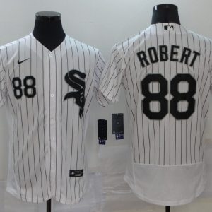 Men Chicago White Sox #88 Luis Rober White Flex Base Stitched MLB Jersey