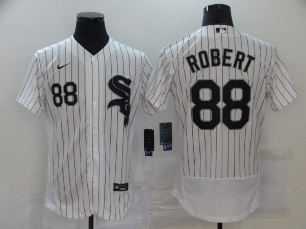 Men Chicago White Sox #88 Luis Rober White Flex Base Stitched MLB Jersey