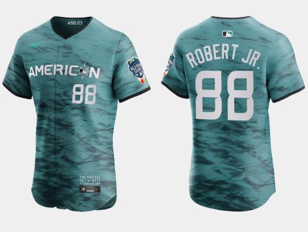 Men Chicago White Sox #88 Luis Robert Jr. Teal 2023 All-star Flex Base Stitched Baseball Jersey