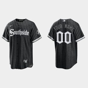 Men Chicago White Sox Active Player Custom Black 2021 City Connect Cool Base Stitched MLB Jersey