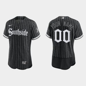 Men Chicago White Sox Active Player Custom Black 2021 City Connect Replica Flex Base Stitched MLB Jersey