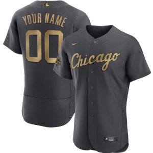 Men Chicago White Sox Active Player Custom Charcoal 2022 All-Star Flex Base Stitched MLB Jersey