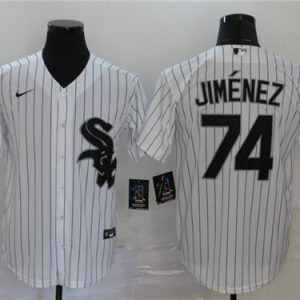 Men Chicago White Sox Blank #74 Eloy Jiménez White Cool Base Stitched MLB Jersey