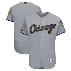 Men Chicago White Sox Blank Gray 2018 Memorial Day Flexbase Stitched MLB Jersey