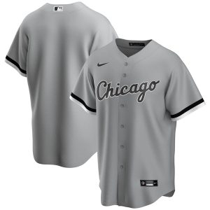 Men Chicago White Sox Blank Grey Cool Base Stitched MLB Jersey