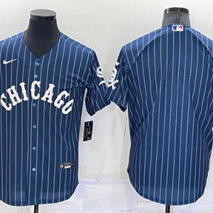 Men Chicago White Sox Blank Navy Cool Base Stitched Jersey