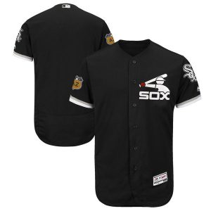 Men Chicago White Sox Majestic Black 2017 Spring Training Flex Base Team Stitched MLB Jersey