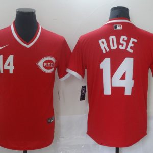 Men Cincinnati Reds #14 Pete Rose Red Cool Base Stitched MLB Jersey