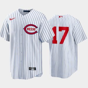 Men Cincinnati Reds #17 Stuart Fairchild White Field of Dreams Stitched Baseball Jersey