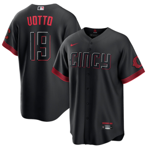 Men Cincinnati Reds #19 Joey Votto 2023 City Connect Cool Base Stitched Baseball Jersey