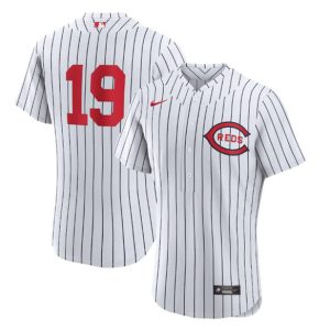 Men Cincinnati Reds #19 Joey Votto White 2022 Field of Dreams Stitched Baseball Jersey