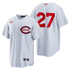 Men Cincinnati Reds #27 Jake Fraley 2022 White Field of Dreams Stitched Baseball Jersey