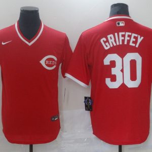 Men Cincinnati Reds #30 Ken Griffey Red Cool Base Stitched MLB Jersey