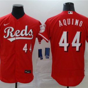 Men Cincinnati Reds #44 Aristides Aquino Reds Flex Base Stitched MLB Jersey