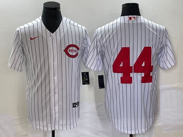 Men Cincinnati Reds #44 Elly De La Cruz White Field of Dreams Cool Base Stitched Baseball Jersey