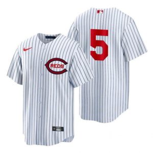 Men Cincinnati Reds #5 Johnny Bench 2022 White Field of Dreams Stitched Baseball Jersey