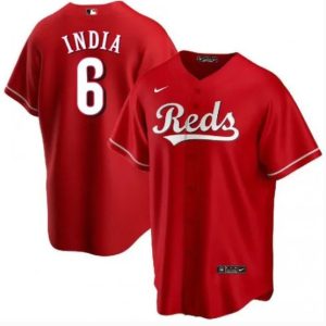 Men Cincinnati Reds #6 Jonathan India Red Cool Base Stitched Baseball Jersey