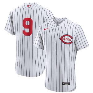 Men Cincinnati Reds #9 Mike Moustakas White 2022 Field of Dreams Stitched Baseball Jersey