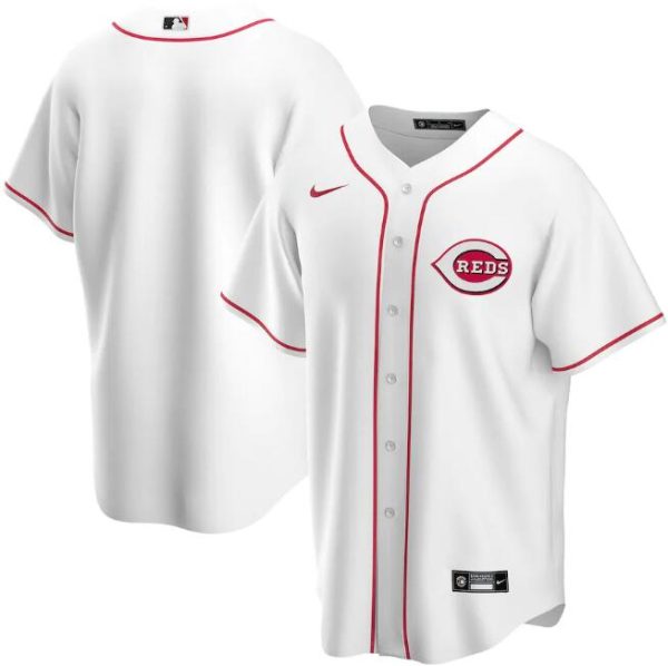 Men Cincinnati Reds White Cool Base Stitched MLB Jersey