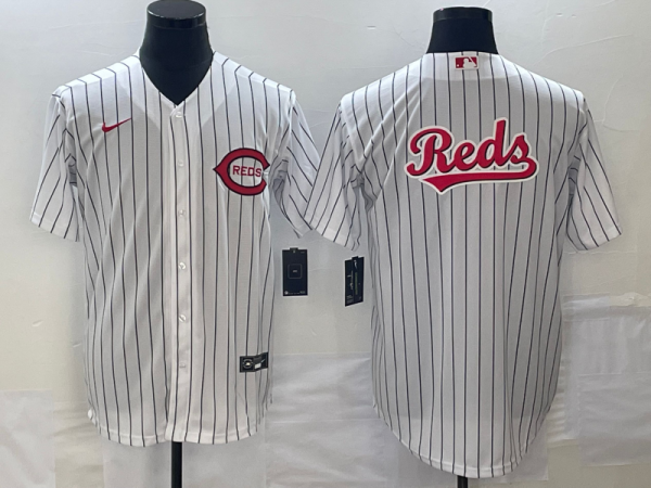 Men Cincinnati Reds White Field of Dreams Team Big Logo Cool Base Stitched Baseball Jersey