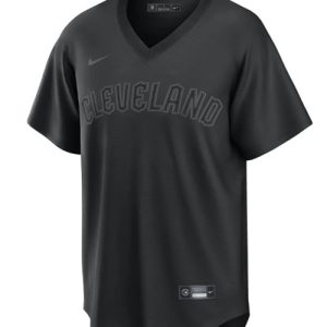 Men Cleveland Guardians #11 Jose Ramirez Black Pitch Black Fashion Replica Stitched Baseball Jersey