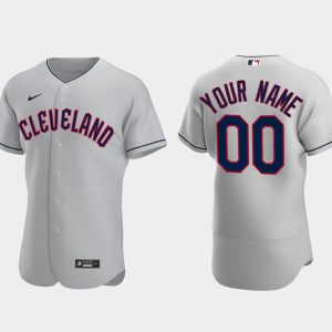 Men Cleveland Guardians Active Custom Gray Flex Base Baseball Stitched Jersey