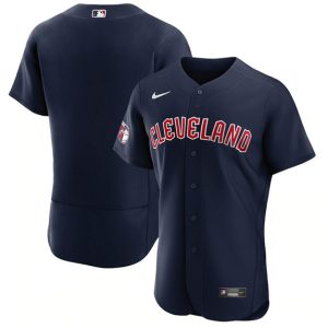 Men Cleveland Guardians Blank Navy Flex Base Stitched Jersey