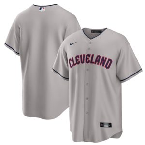 Men Cleveland Guardians Gray Cool Base Stitched Baseball Jersey