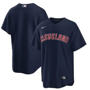 Men Cleveland Guardians Navy Cool Base Stitched Baseball Jersey