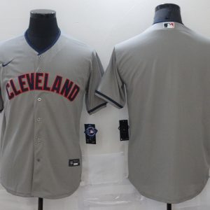 Men Cleveland Indians Grey Cool Base Stitched MLB Jersey