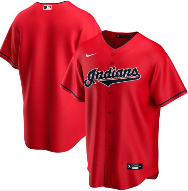 Men Cleveland Indians Red Cool Base Stitched MLB Jersey