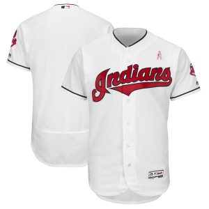 Men Cleveland Indians White 2018 Mother's Day Flexbase Stitched MLB Jersey