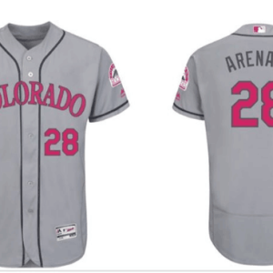 Men Colorado Rockies #28 Nolan Arenado Gray Flexbase Stitched MLB Jersey